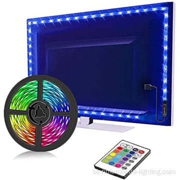 LED TV -bakgrundsbelysning USB Flexibel LED -remsljus